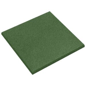 Fall Protection Tiles 18 pcs Green 50 x 50 cm Rubber